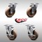 Service Caster 5 Inch SS High Temp Glass Filled Nylon Swivel Top Plate Caster Set with 2 Brakes SCC-SS20S514-GFNSHT-2-TLB-2 - alternate 1